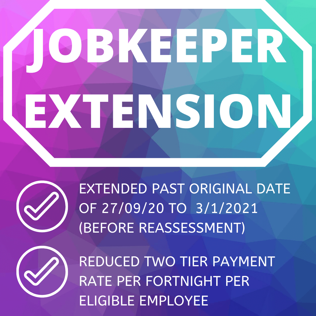 JobKeeper Payment Scheme - Extension and Changes